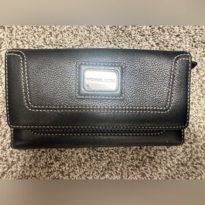 Michael Kors Black Leather Clutch